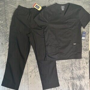 Workwear Revolution Men Scrubs set, WW670 X and 4000-medium Black
